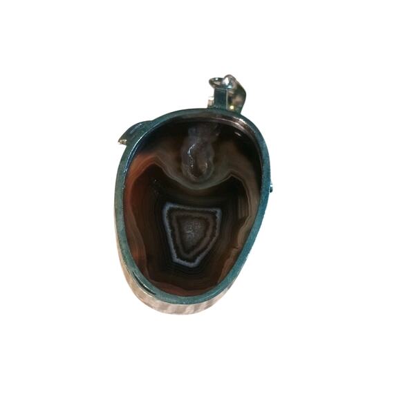 Pendant Jewelry Montana Agate & Black Onyx Gemstone Handmade Dragon 2.8" - Picture 3 of 5